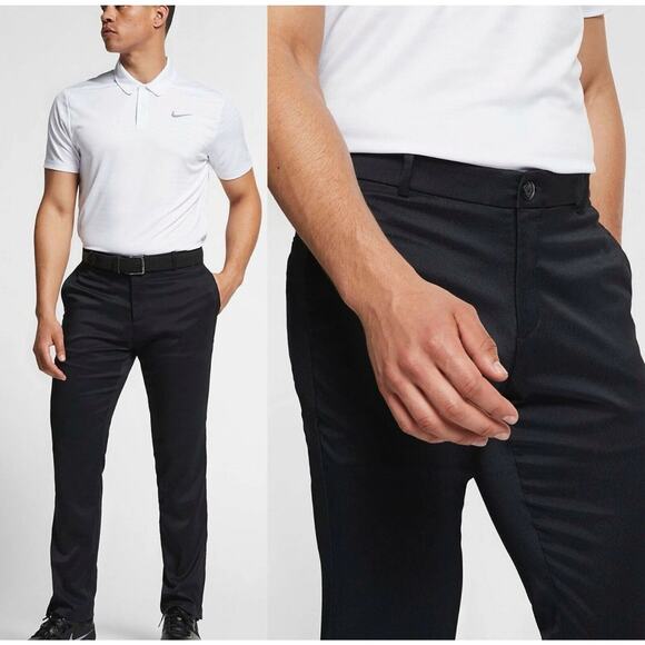 Nike Dri-Fit Flat Front‎ Standard Fit Flex Golf Pants Men's Size 54x36 Black NWT - Picture 1 of 7